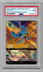 2024 Disney Lorcana EN P1 30 Stitch Set Championship Prize PSA 9